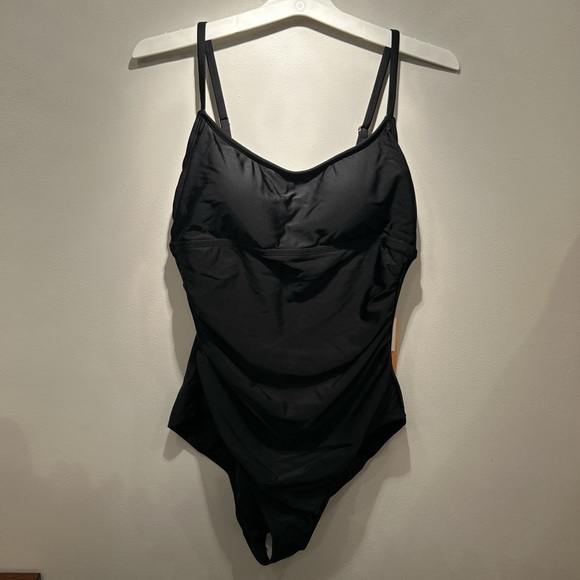 Kona Sol- Black One-Piece Swimsuit - Picture 1 of 5